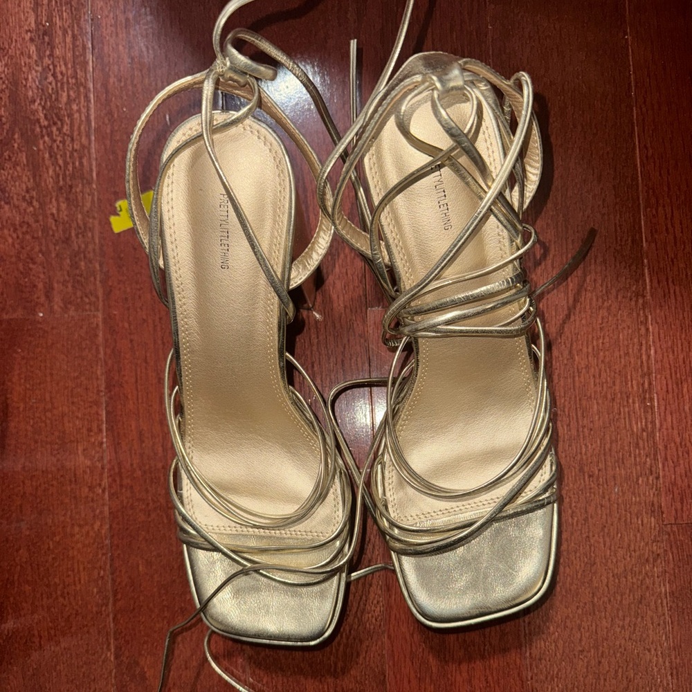 Strappy Gold Heels